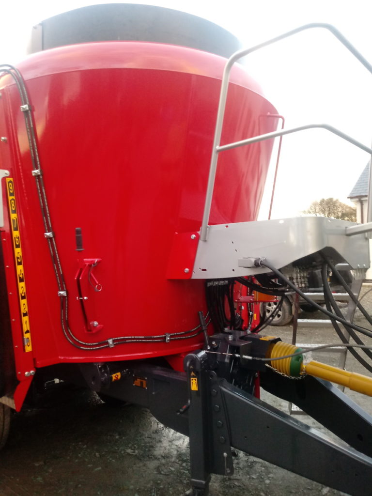 Red mixer wagon